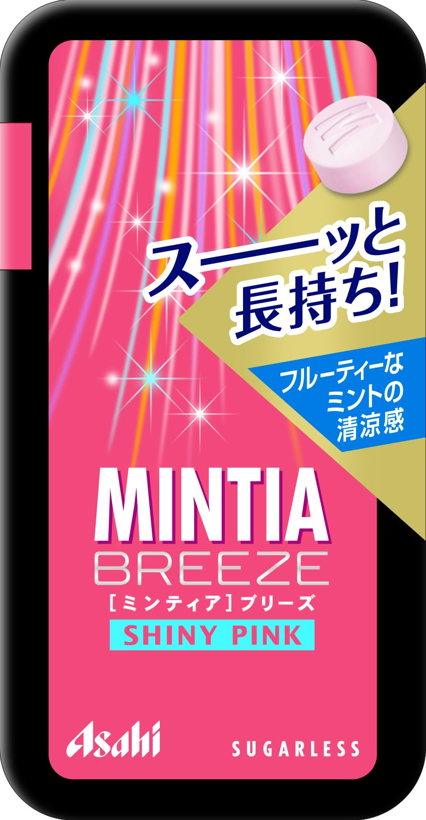 Mintia Breeze Shiny Pink Sugarless Tablets, 30 Tablets x 8 Cases