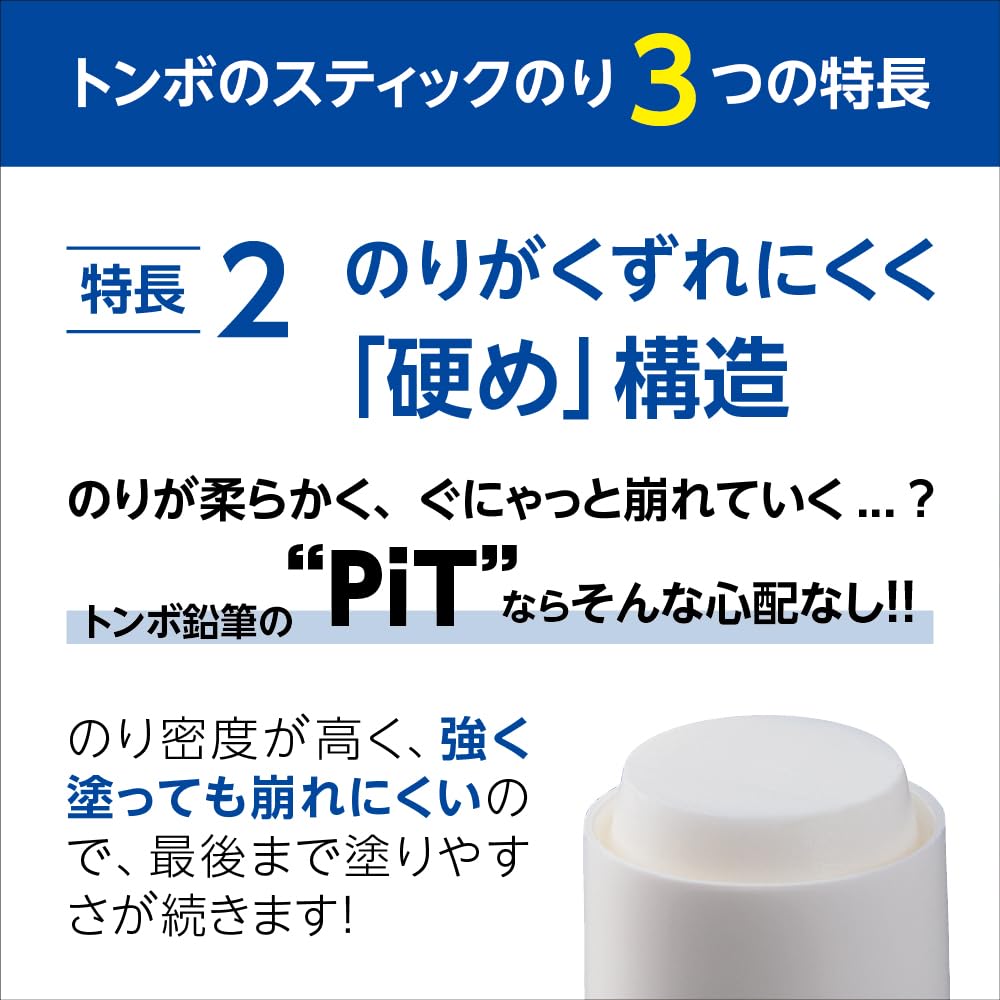 Tombow PiT Hi-Power Glue Stick S 10 g, Strong Fast-Bonding Stick Glue for Paper, Craft Paper and Envelopes, 20 x 87 mm and 20 g per Stick, White or Black Body, 5 or 10 Sticks