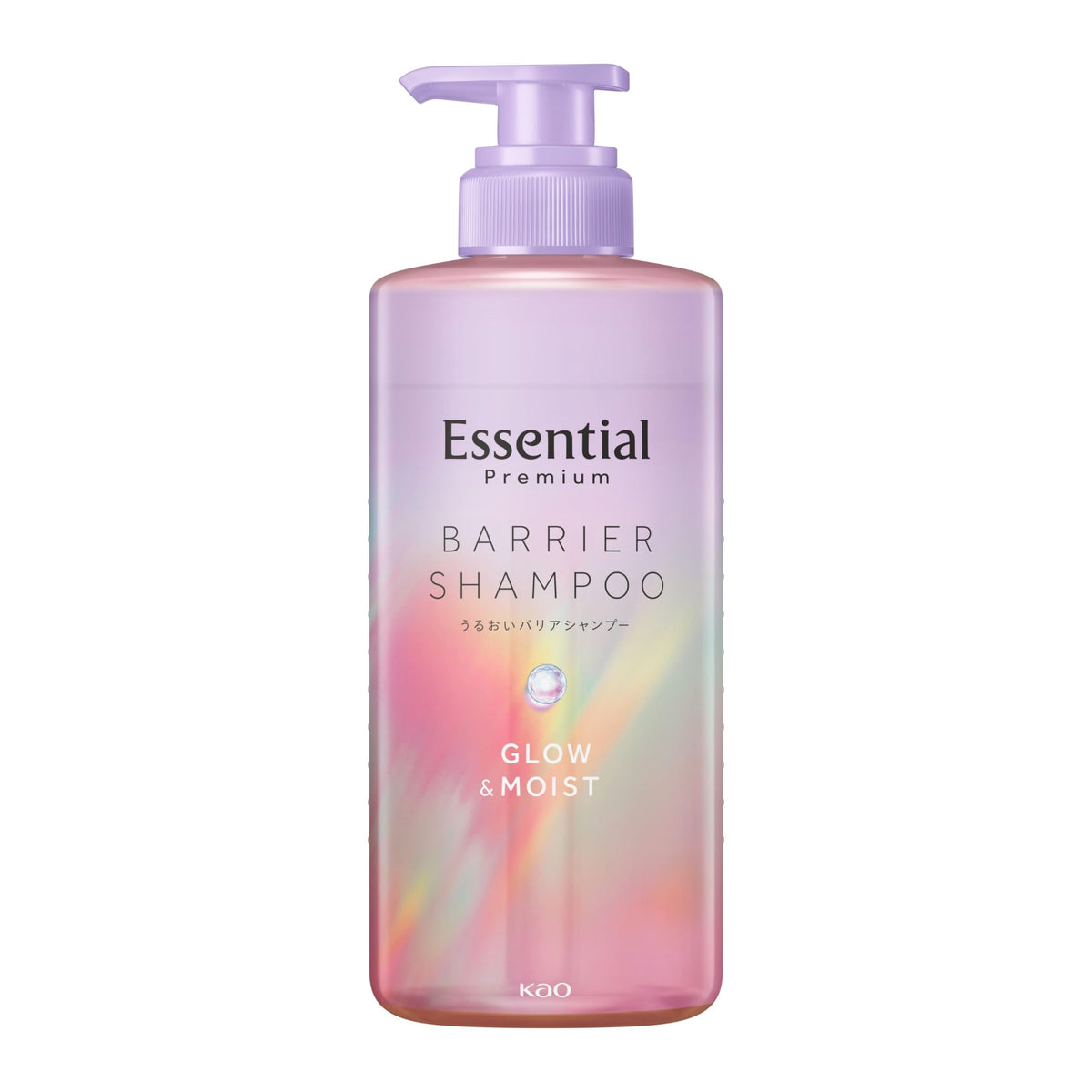 Moisture Barrier Shampoo Glow and Moist, Amino Acid-Based Sulfate-Free Silicone-Free Shampoo with Silk-Derived Ingredient, Royal Jelly, Argan Oil and Hyaluronic Acid for Damaged Hair, Floral Luxe Scent, 450 mL Pump Bottle