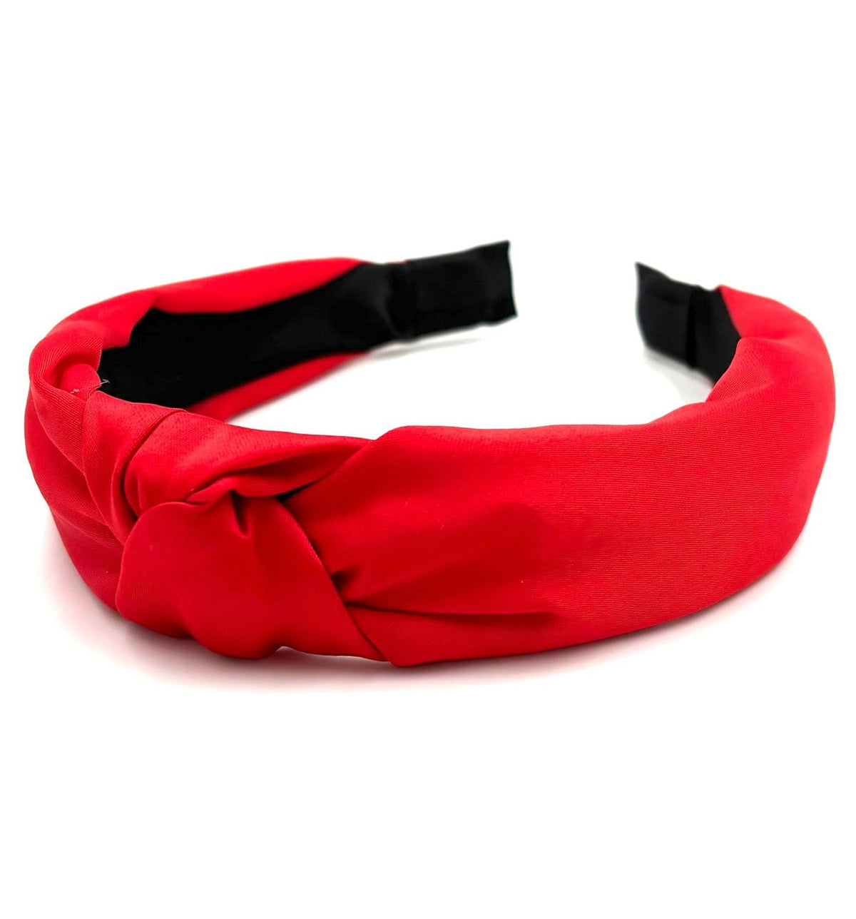 Knotted Satin Headband for Women and Girls, Top-Knot Hard Headband with Scalp-Protection Lining, One Size, Nine Colors