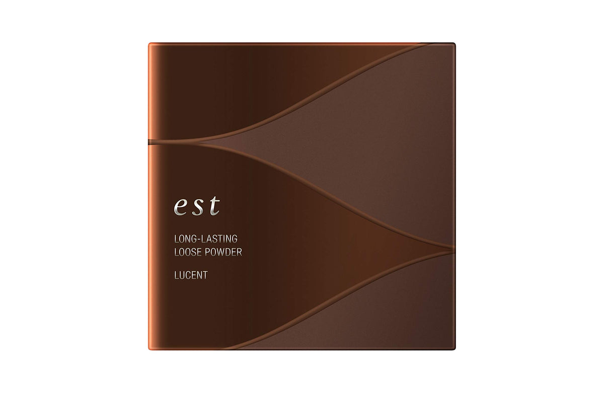 est Long-Lasting Loose Powder, Lightweight Face Powder with Puff and Ribbon Jar, Lucent or Pearl, 15 g