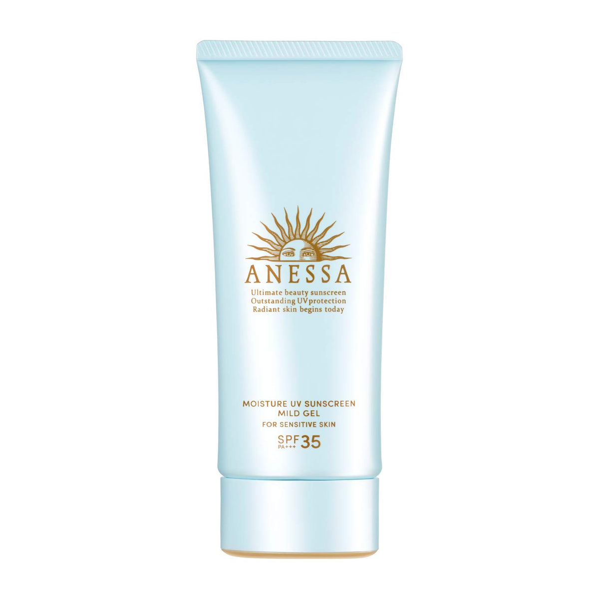 ANESSA Moisture UV Sunscreen Mild Gel N, 90 g, SPF35, Fragrance-Free Gel for Sensitive Skin