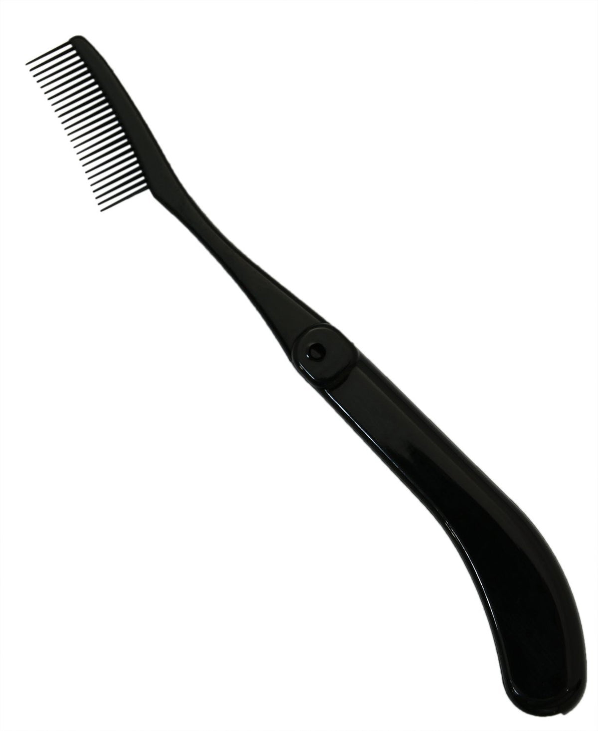 Shishida Seishindo MK-400BK Folding Mascara and Eyebrow Comb, Black Polycarbonate Lash Separating Comb, Made in Japan