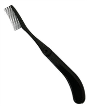 Shishida Seishindo MK-400BK Folding Mascara and Eyebrow Comb, Black Polycarbonate Lash Separating Comb, Made in Japan