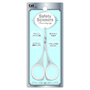 KAI KQ3114 Safety Scissors with Round Tips and Elastomer Rings, Stainless Steel Nose Hair and Fine Hair Scissors