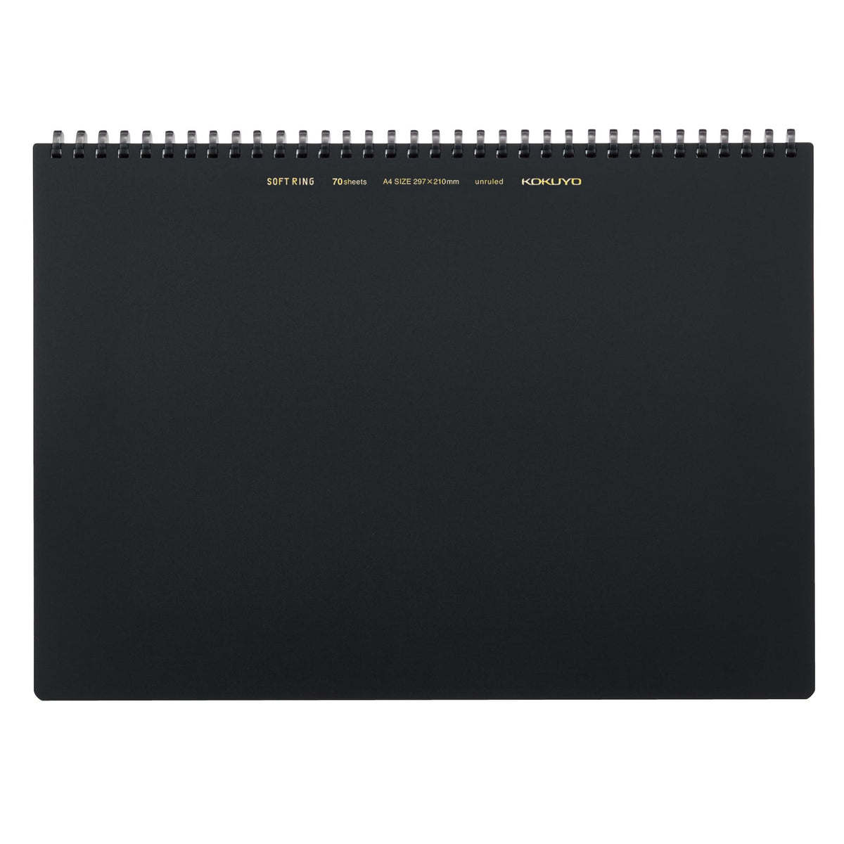 KOKUYO Soft Ring Business Notebook, 70 Sheets with Soft D-Shaped Olefin Rings and Black PP Cover, A5, Semi-B5 or A4, 5 mm Grid, 6 mm B-Rule or Plain