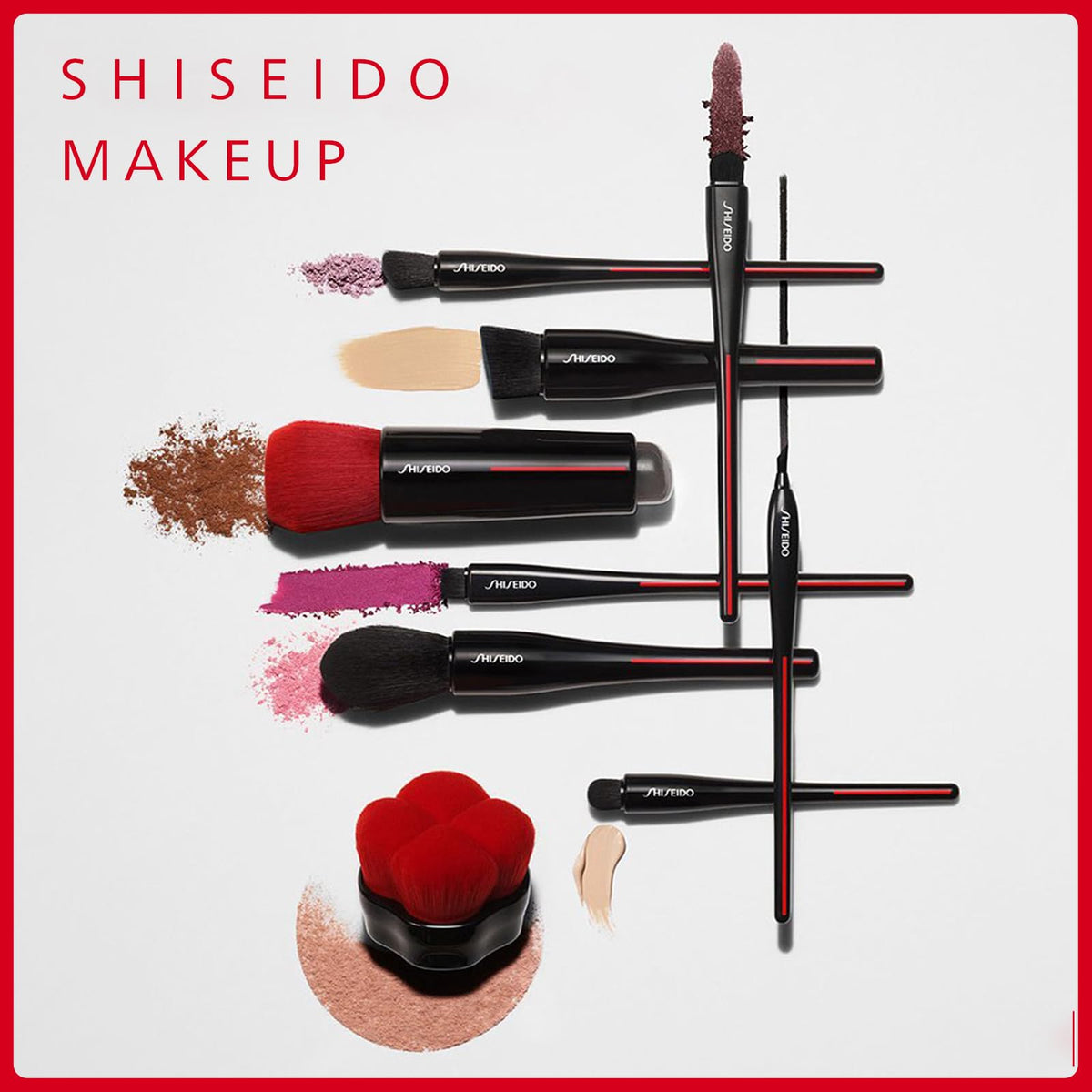 SHISEIDO HANEN FUDE — Curved Semi‑Circular Precision Head
