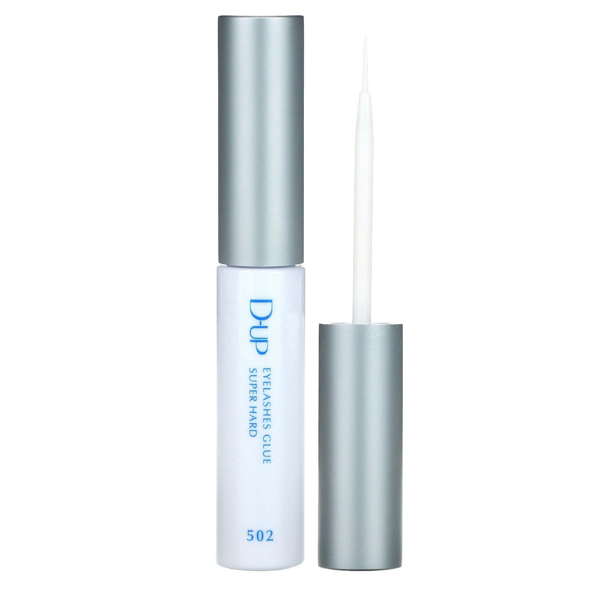 D-UP Eyelashes Glue Super Hard 502, 5 mL Clear Brush-On False Eyelash Adhesive, Waterproof Strong Hold, Made in Japan