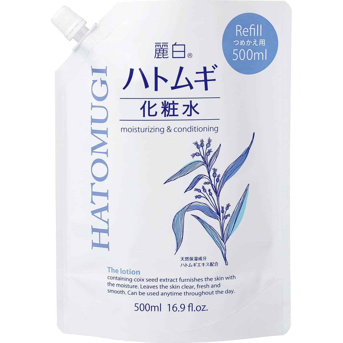 Reihaku Hatomugi Lotion Refill 500 mL