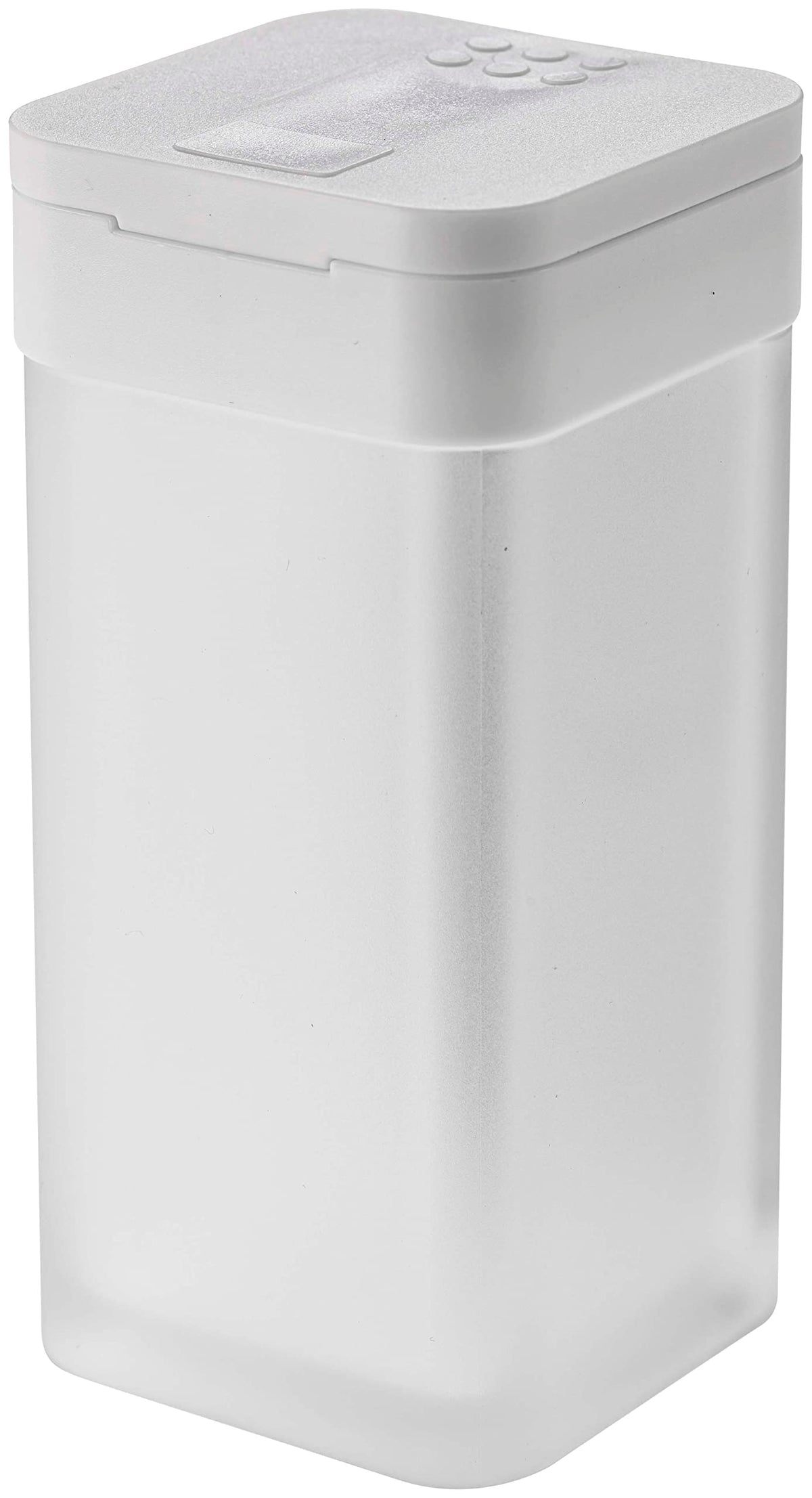 Yamazaki Tower Slide Spice Bottle L, 120 ml Acrylic Seasoning Container with One-Hand Slide Lid, 4.8 x 4.8 x 10 cm and 90 g, Plain or Magnetic, White or Black