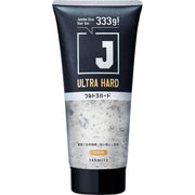 Yanagiya J Ultra Hard Hair Gel N, Jumbo 333 g Fragrance-Free Extra-Strong Hold Styling Gel, 1 Tube or Pack of 2