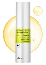 Celimax Vita-A Retinol Shot Tightening Serum, 0.1% Pure Retinol and Nine-Peptide Night Serum for Firm-Looking Skin, 30 mL