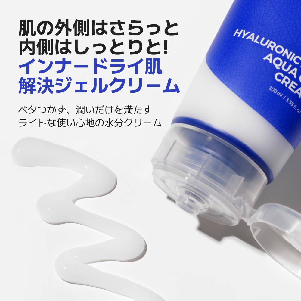 ISNTREE Hyaluronic Acid Aqua Gel Cream, Lightweight Water Gel Moisturiser with 5 Types of Hyaluronic Acid for Oily and Combination Skin, 100 mL
