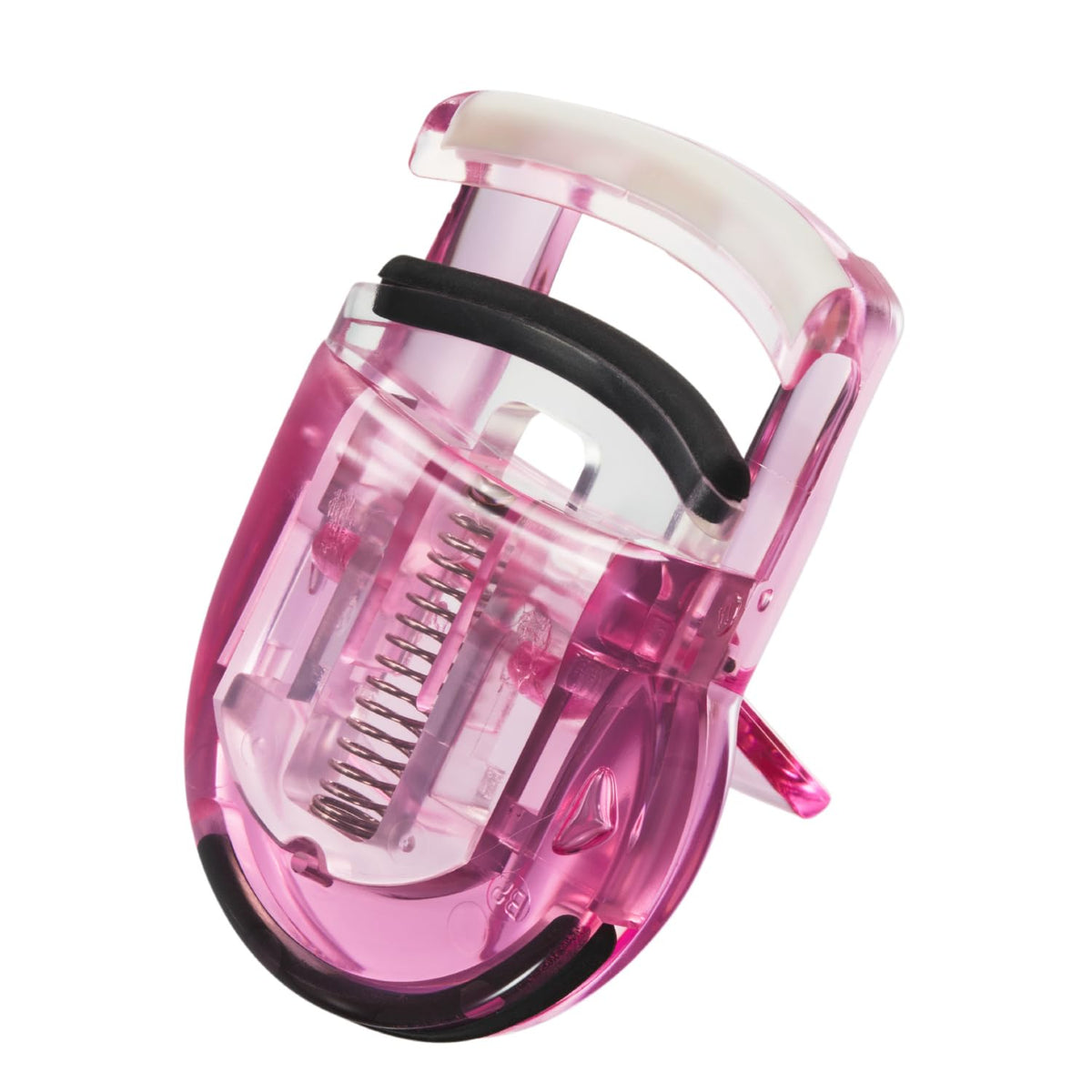 KAI Push-Up Compact Eyelash Curler KQ3129 in Pink, Curler with a Soft Pad that Lifts the Eyelid, One Spare Pad Included
