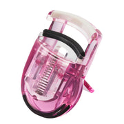 KAI Push-Up Compact Eyelash Curler KQ3129 in Pink, Curler with a Soft Pad that Lifts the Eyelid, One Spare Pad Included