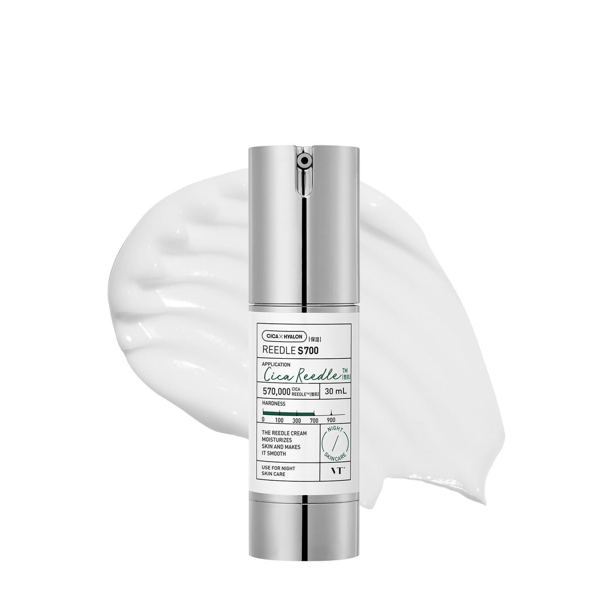 VT Reedle Shot Booster Essence, CICA and Hyaluronic Acid Micro-Needle First-Step Serum for Night Care, S100, S300 or S700