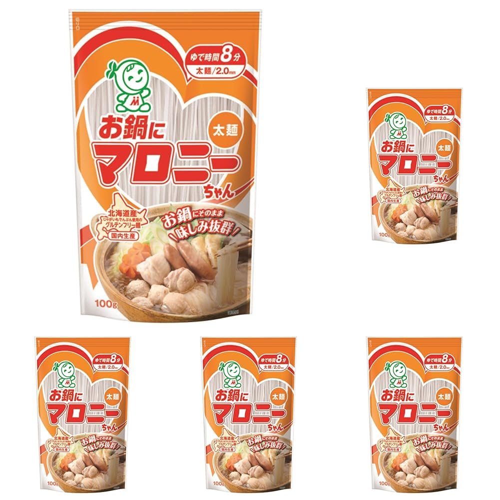 Maronie-chan Thick Starch Noodles for Hot Pot, 100 g