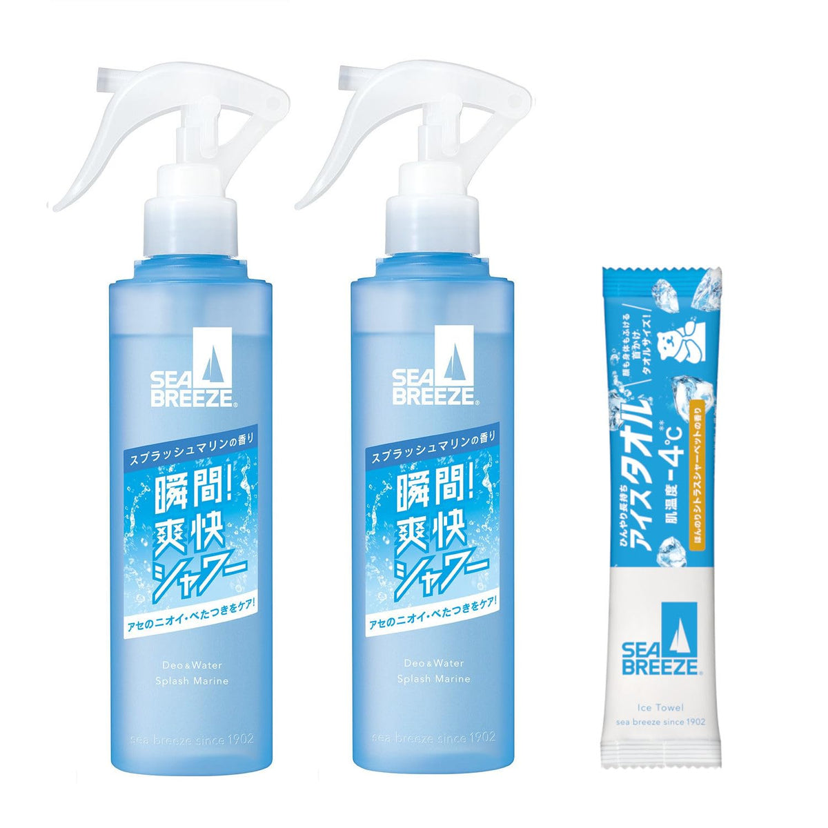 SEA BREEZE Deo & Water, 145mL x2 Set + Sample (Quasi-Drug)
