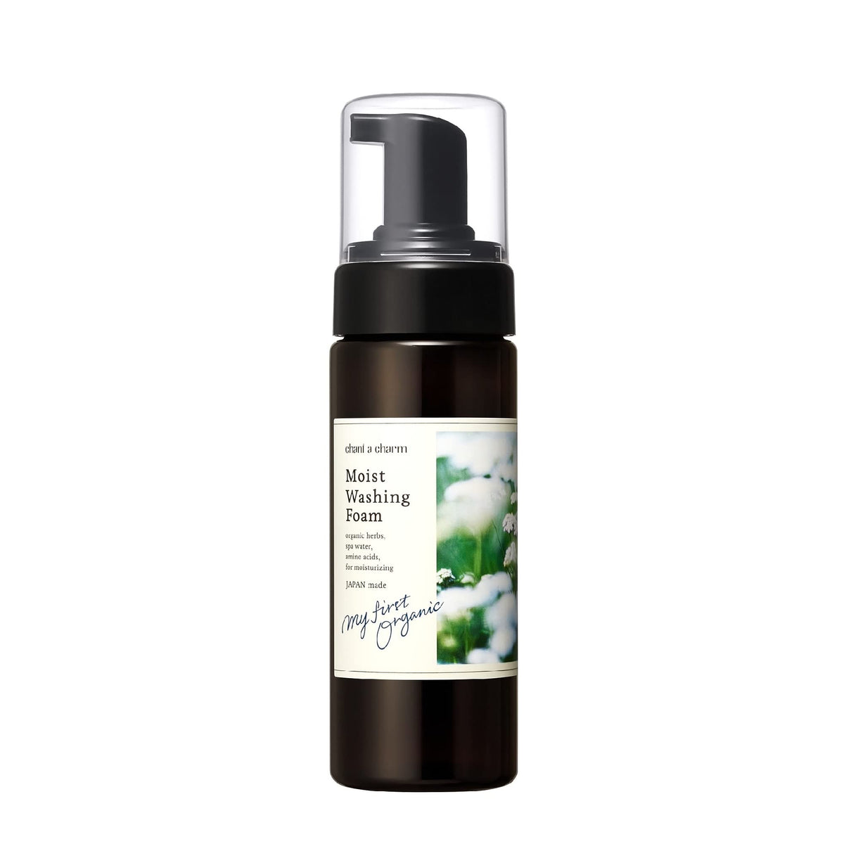 chant a charm Moist Washing Foam 150 ml, Alcohol-Free Weakly Acidic Foaming Face Wash with Plant-Based Ceramide and Herbal Floral Scent
