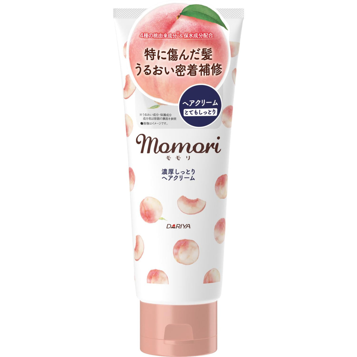 Momori Rich Moist Hair Cream for Damaged Hair with Four Peach-Derived Ingredients, Shea Butter and Heat Protect Formula, Peach Fruity Floral Scent, 150 g