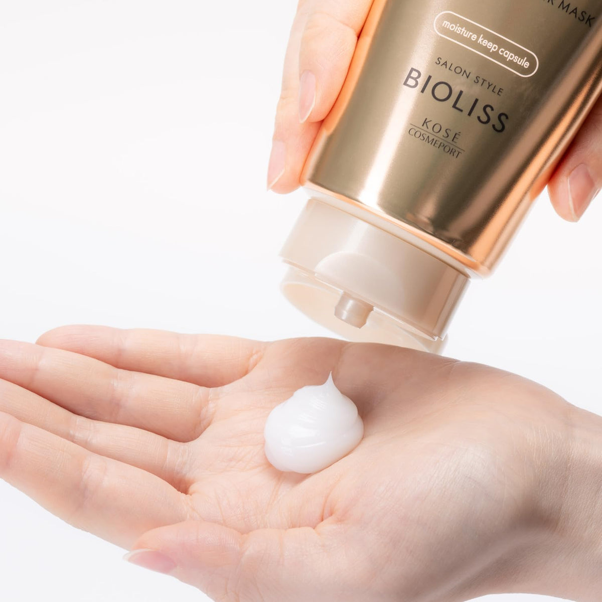 Salon Style Bioliss Pure Retouch Deep Repair Hair Mask, Moisture Keep Capsule Rinse-Out Treatment for Dry, Wavy or Frizzy Hair, Pear and Lily of the Valley Scent, 200 g