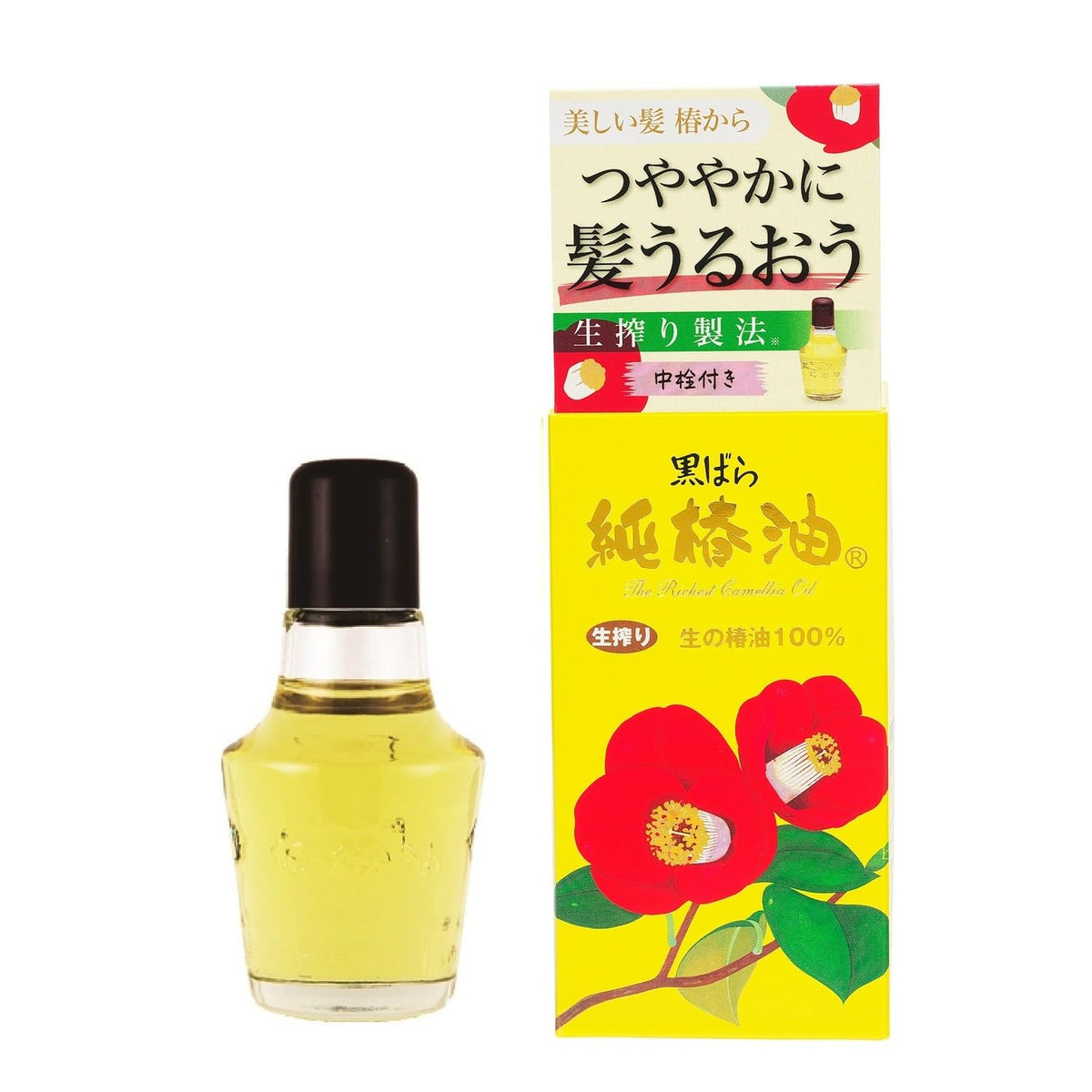 Kurobara Honpo Pure Camellia Oil 47 mL, 100% Fresh-Pressed Fragrance-Free Multi Oil for Hair, Scalp, Face and Body