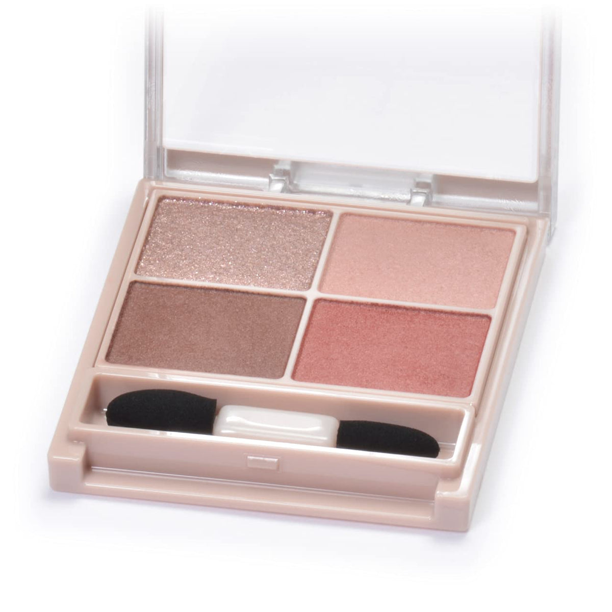 Canmake Silky Souffle Eyes Matte Type, Sheer Matte Four-Colour Eyeshadow Palette with Fine Glitter and Beauty-Serum Ingredients, 3.8 g