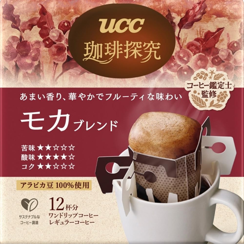 UCC Coffee Exploration One-Drip Coffee, Mocha Blend Or Colombian Blend, 3 Packs Of 12 Drip Bags