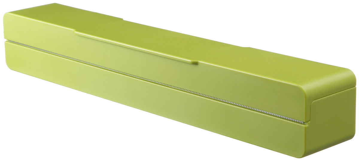 Yamazaki Aqua Magnet Wrap Case, Wrap Cutter Case for 22 cm or 30 cm Wide Wrap and Foil, ABS Resin with Stainless Blade, 22 cm Model 25 x 5.5 x 5 cm, White, Red or Green
