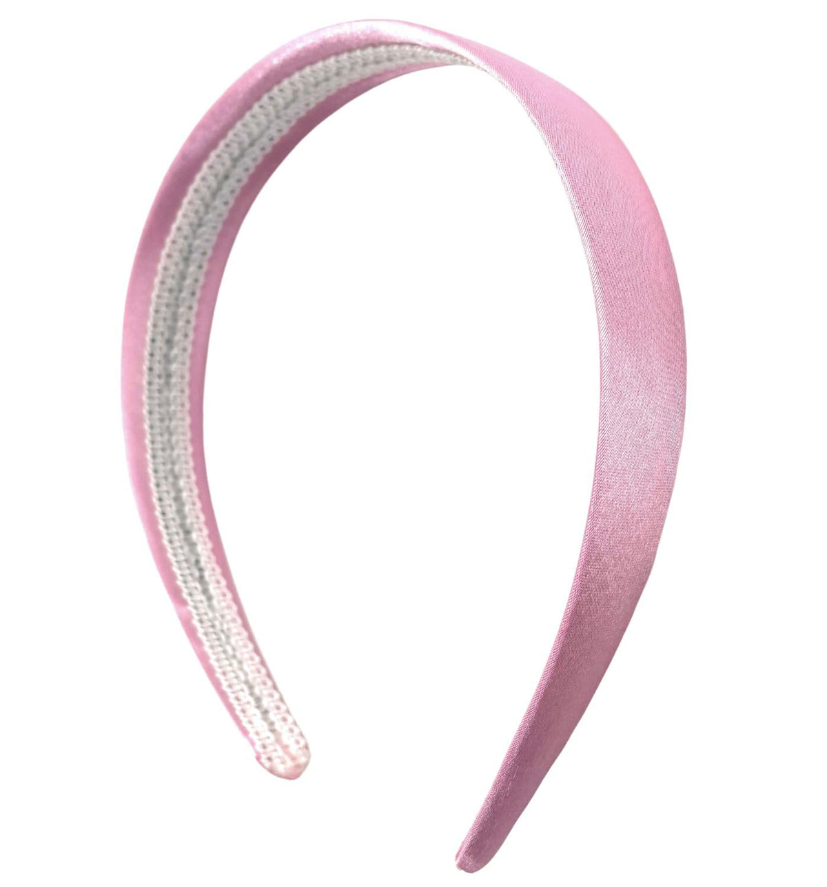 Satin Hard Headband for Women and Girls, 2.5 cm Wide Slim Hair Band with a No-Teeth Grip Lining, One Size, Fourteen Colors