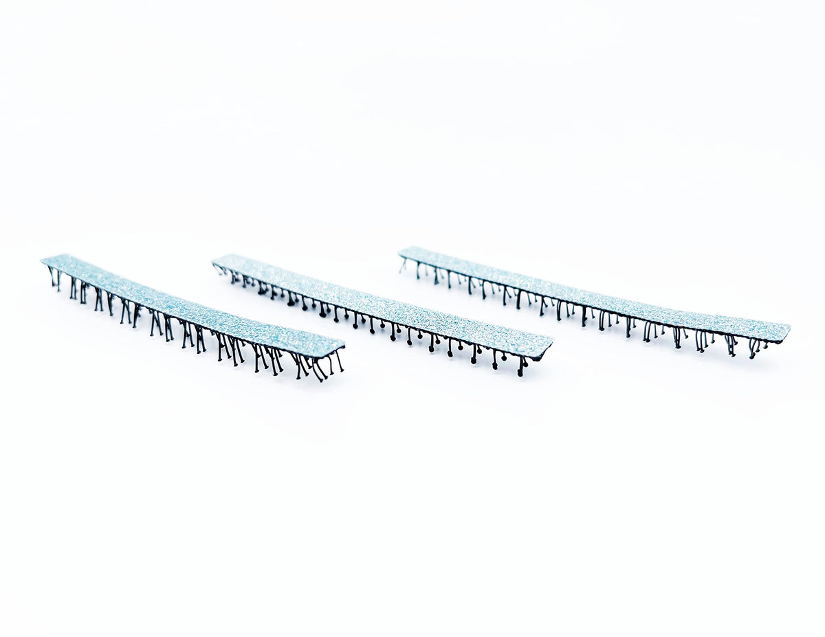 Glitter Plain-Color No-Crease Hair Clip for Bangs, Made in Japan, Ribbons, Cross, Hearts, Five-Point Shapes and Rectangles