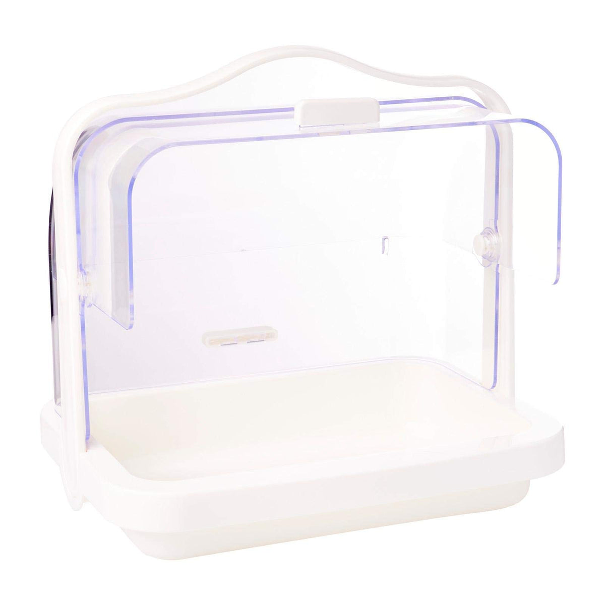 Inomata Table Carry Hooded Spice Rack, Clear Hood Caddy with Carry Handle for Seasonings and Table Items, 25.4 x 19.4 x 24.3 cm, 855 g, Made in Japan