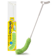 Sanko Mitsuba Slim-Neck Bottle Brush 41.5 cm, Special-Fibre Head Washes 2 Litre Bottles and Flasks with Water Only, 30 g, Made in Japan