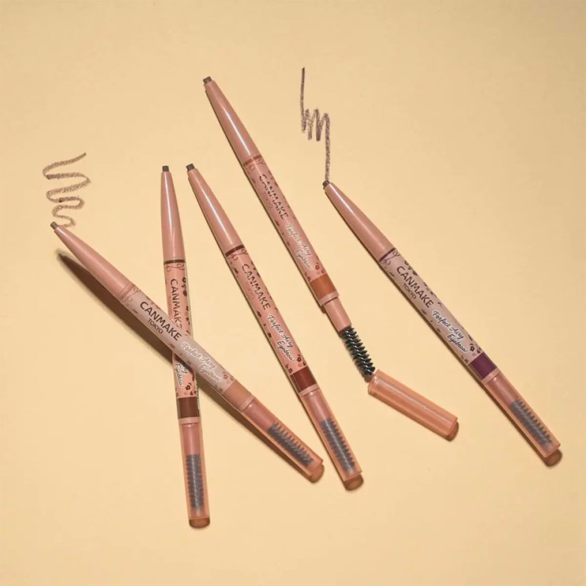 Canmake Perfect Airy Eyebrow — Waterproof Oval-Core Pencil