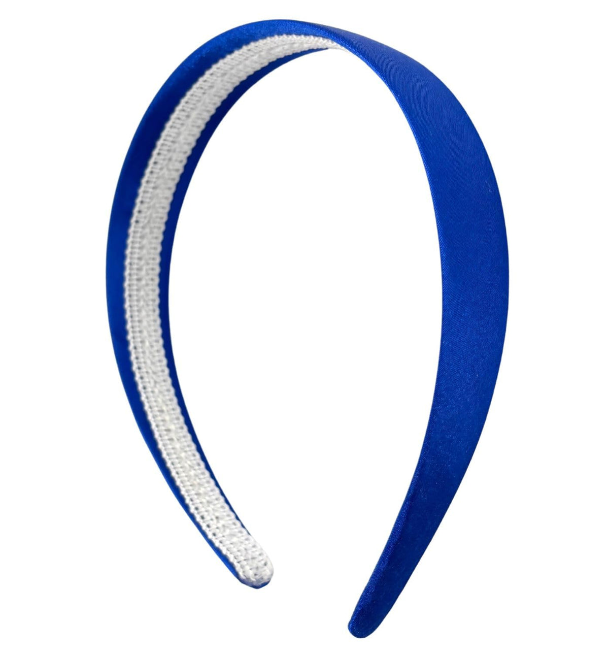Satin Hard Headband for Women and Girls, 2.5 cm Wide Slim Hair Band with a No-Teeth Grip Lining, One Size, Fourteen Colors