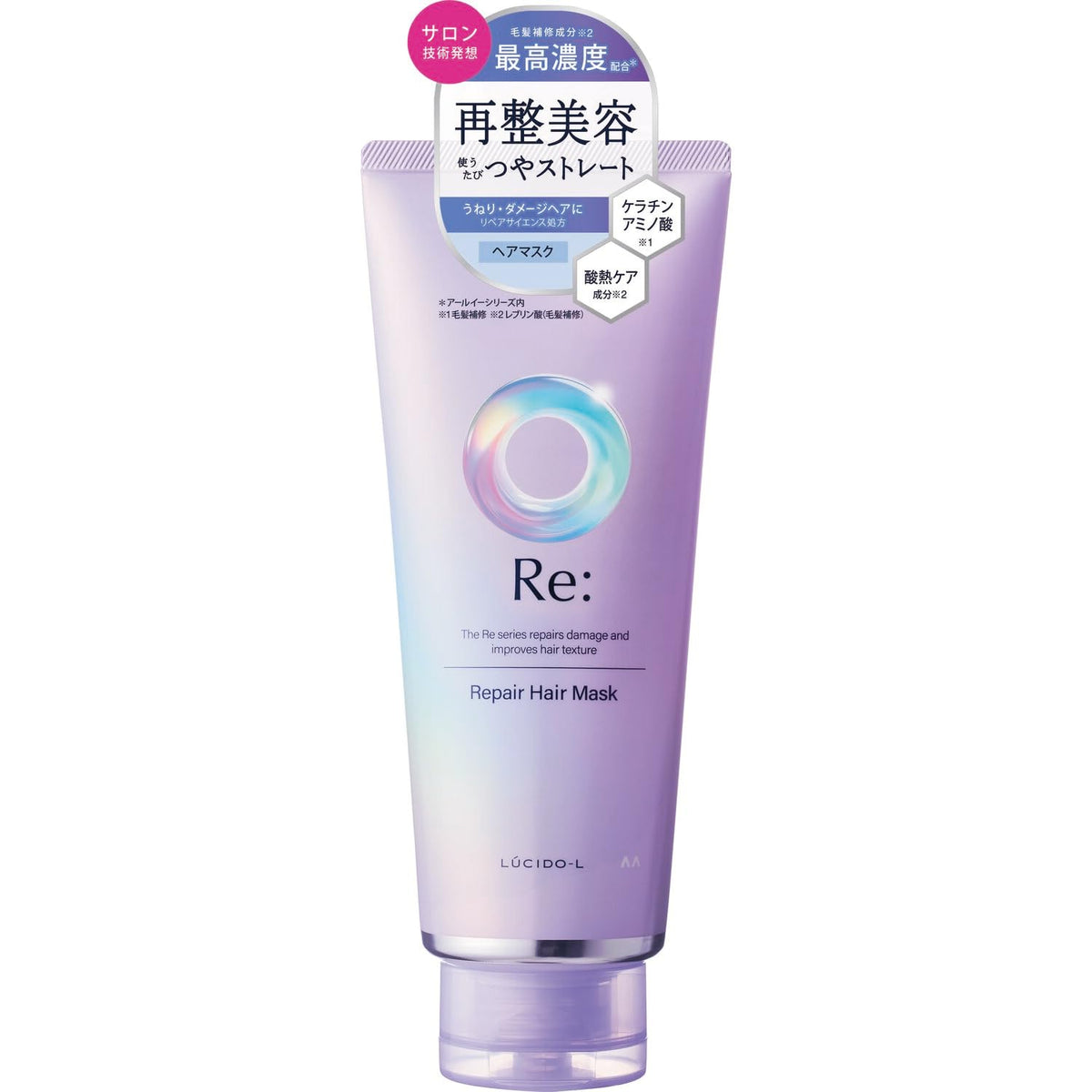 Lucido-L Re: Repair Hair Mask Rinse-Out Treatment with Levulinic Acid and Keratin Amino Acids for Damaged, Frizzy Hair, Osmanthus and Grapefruit Scent, 200 g