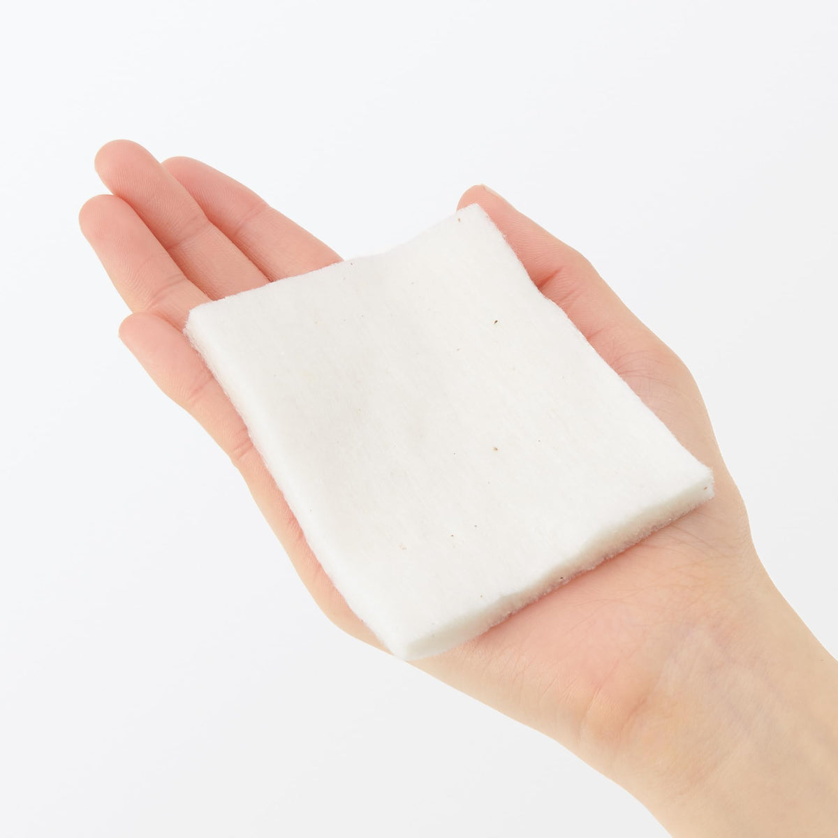 Muji Unbleached Cut Cotton, Large Size Cotton Pads, 88 Sheets of About 90 x 70 mm, 100 Percent Cotton