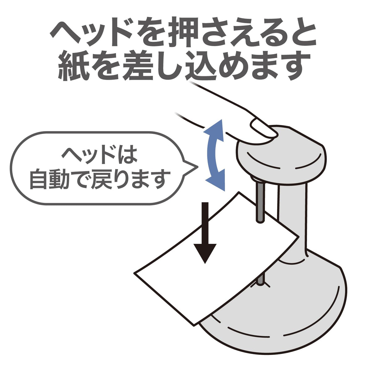 Open Kogyo Slip Spike SF-333 Small and SF-100 Large, Weighted Receipt Spindle with Rounded Needle Tip and Spring Head in Recycled ABS, Black or Blue, Single or Set of 2, Made in Japan