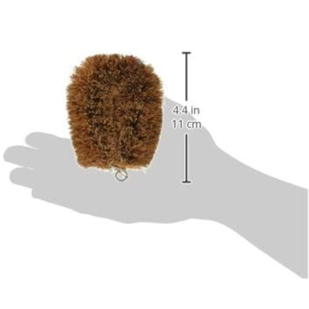 Ohe Clean Keeping Coir Palm Scrubber, Natural Plant Fibre Scrubbing Brush for Vegetables and Pots, 11 x 9 x 5 cm, Pack of 2, 2 Packs or 5 Packs