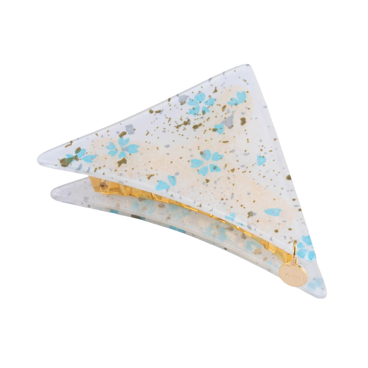 Triangle Hair Claw Clip with Edo Chiyogami Auspicious Pattern, Japanese Style Banana Clip, Made in Japan, 3 Designs