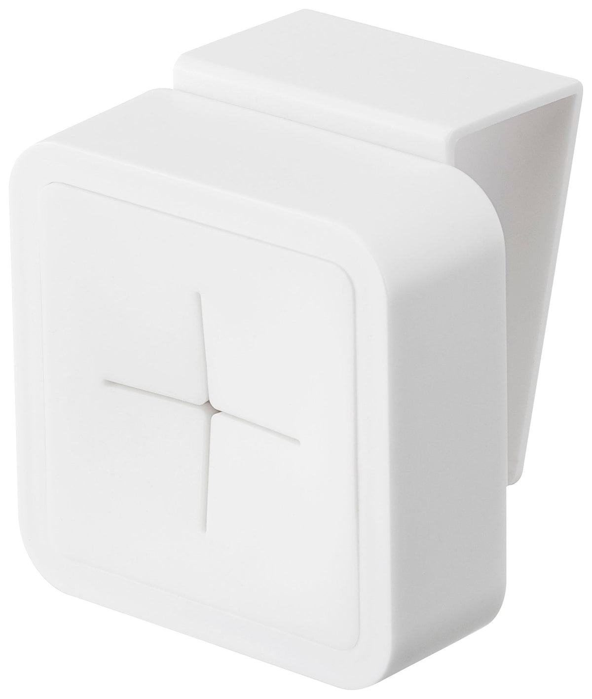 Yamazaki Tower Sink Door Towel Holder, Silicone Grip Slot for Cloths that Hooks Over a Door 1.4 to 2 cm Thick, 5.5 x 4.5 x 6 cm, Holds 250 g, White