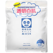 Toumei Shirohada White Mask N with Soy Milk Ferment, Collagen and Hyaluronic Acid, 10 Sheets (180 mL)