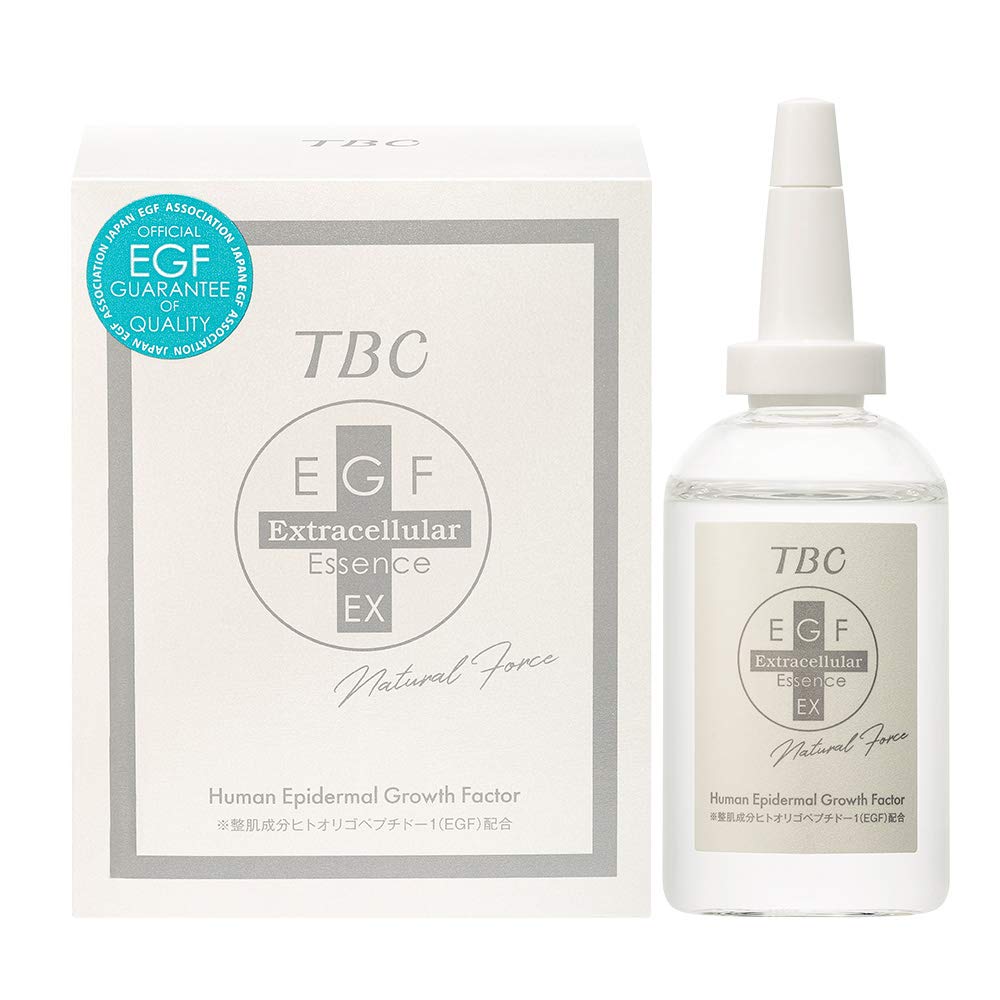 TBC EGF Extracellular Essence EX, Introductory Beauty Serum with EGF, Hyaluronic Acid and Collagen, Fragrance-Free, 60 mL