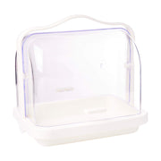 Inomata Table Carry Hooded Spice Rack, Clear Hood Caddy with Carry Handle for Seasonings and Table Items, 25.4 x 19.4 x 24.3 cm, 855 g, Made in Japan
