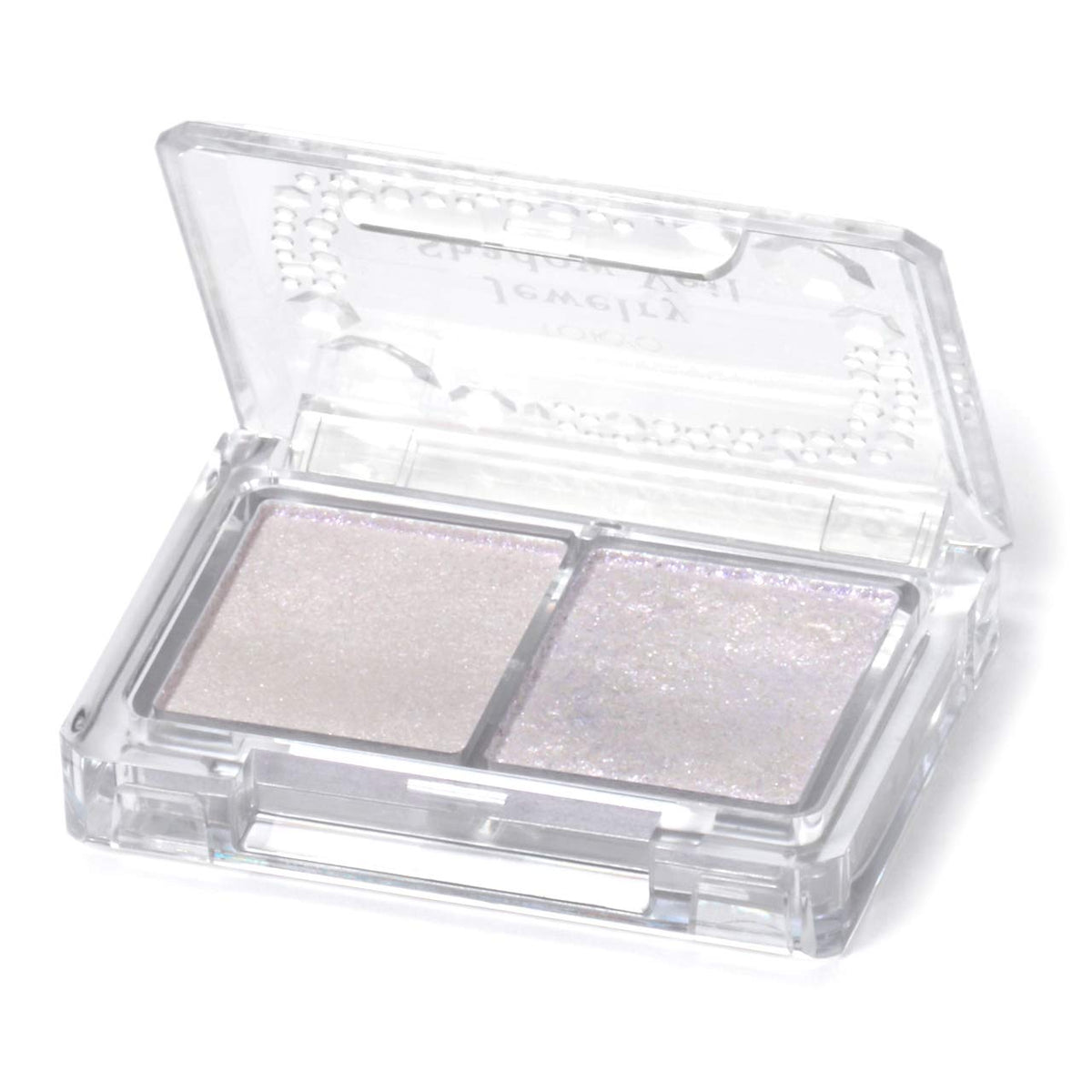 Canmake Jewelry Shadow Veil, Two-Pan Glitter Eyeshadow Palette with Fine and Large Sparkle that Layers over Any Eye Look, 2 g