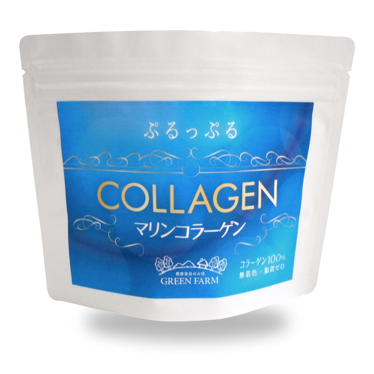 Marine Collagen 100% Low Molecular Fish Collagen Peptide Powder, 3 Bags of 100 g, Fat-Free, Packed in Japan