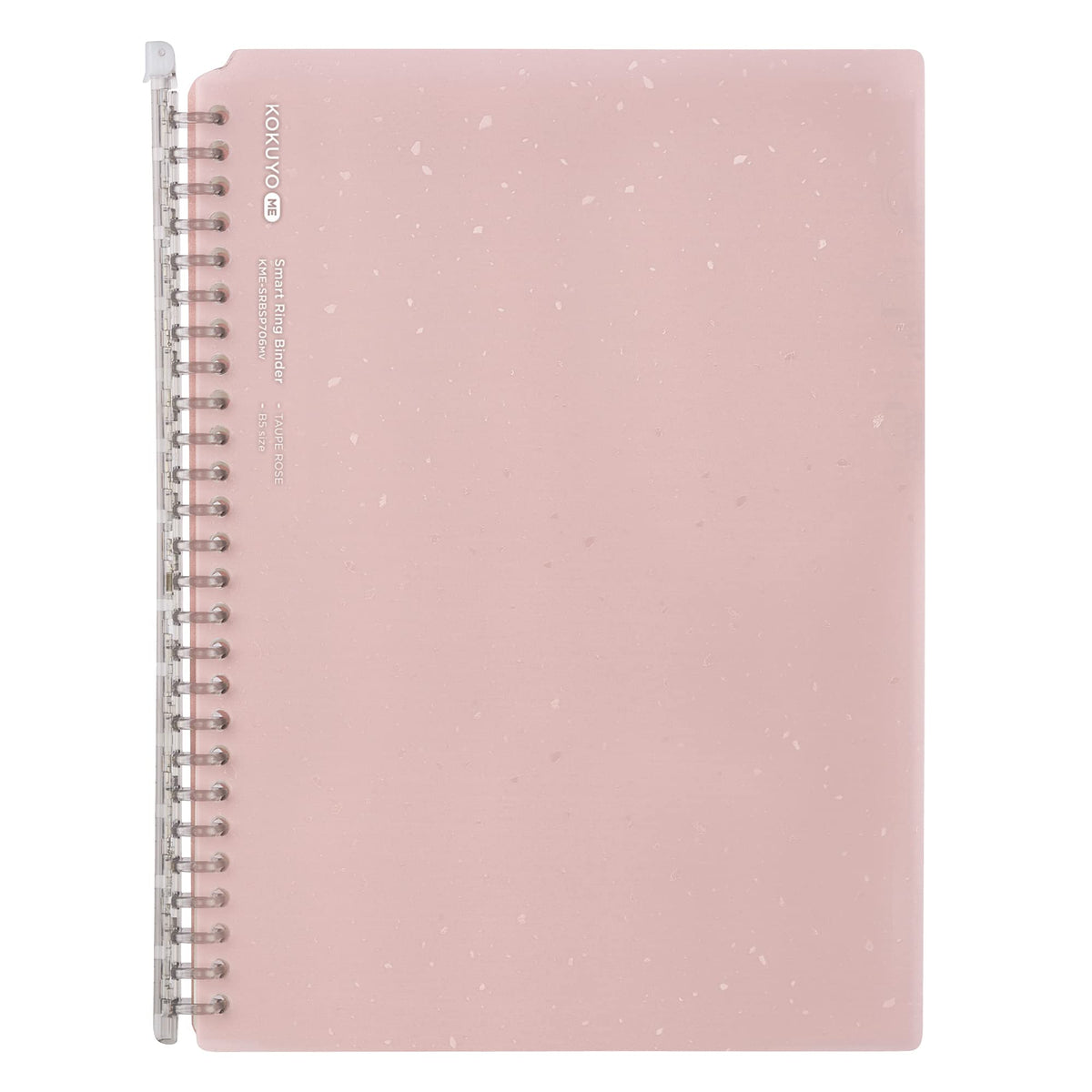 KOKUYO Campus Smart Ring Loose-Leaf Binder 60, Slim Fold-Back Cover B5 26-Hole for Up to 60 Sheets, 270 x 208 x 17 mm, Clear, Pink, Blue, Mint, Taupe, Pastel Patterns