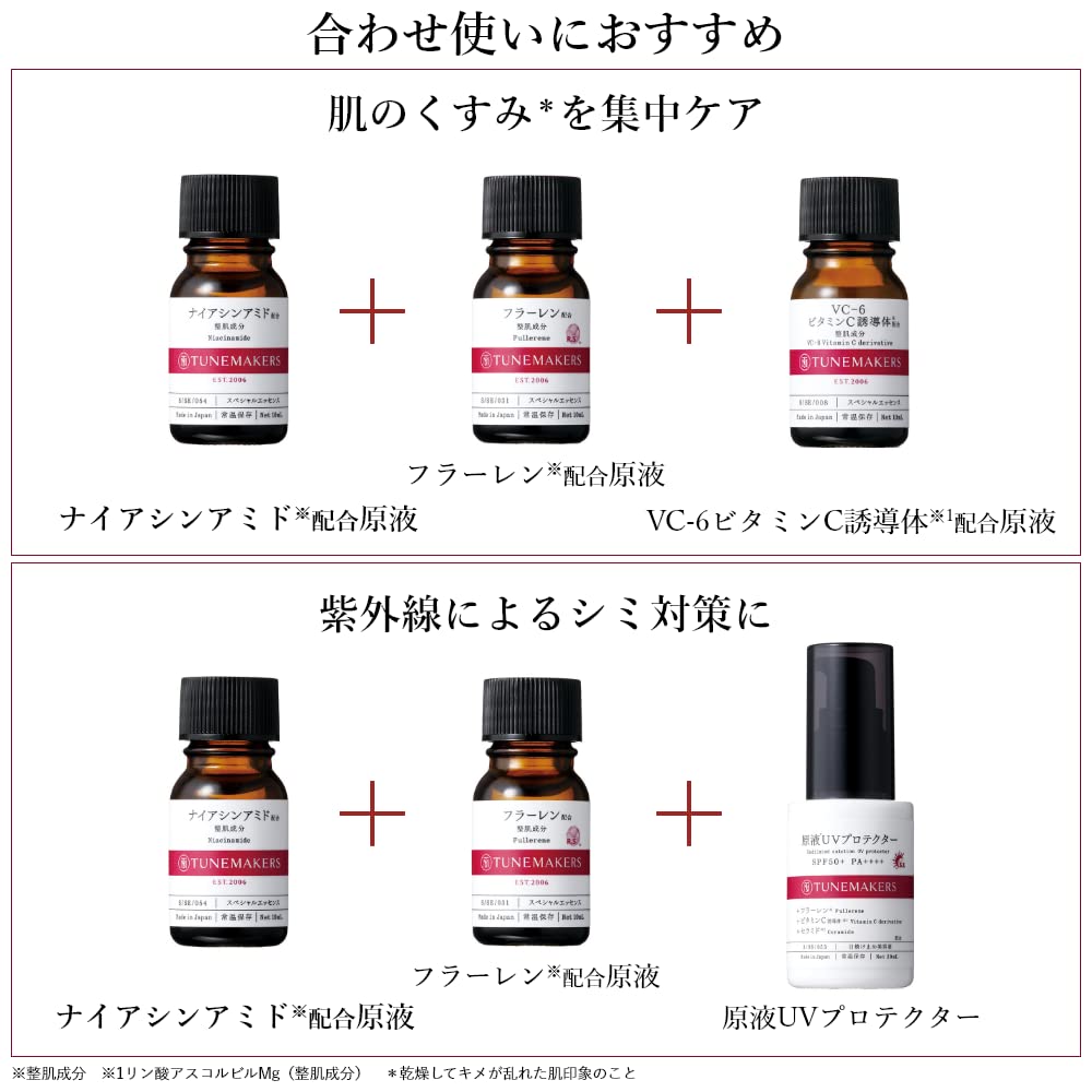 TUNEMAKERS Niacinamide Undiluted Serum 10 ml, Single-Ingredient Brightening and Firmness Care for Dullness and UV-Stressed Skin