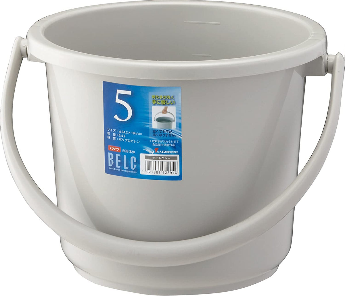 Risu Polypropylene Round Bucket — 5.4 Litre Capacity