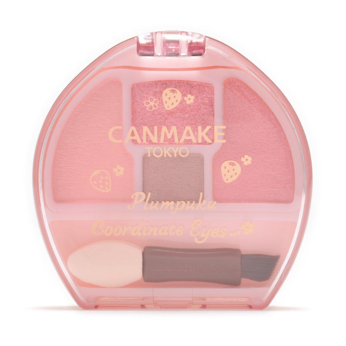 Canmake Plumpuku Coordinate Eyes, Four-Pan Under-Eye Shadow Palette with Matte, Pearl and Glitter for Three Looks, 1.4 g